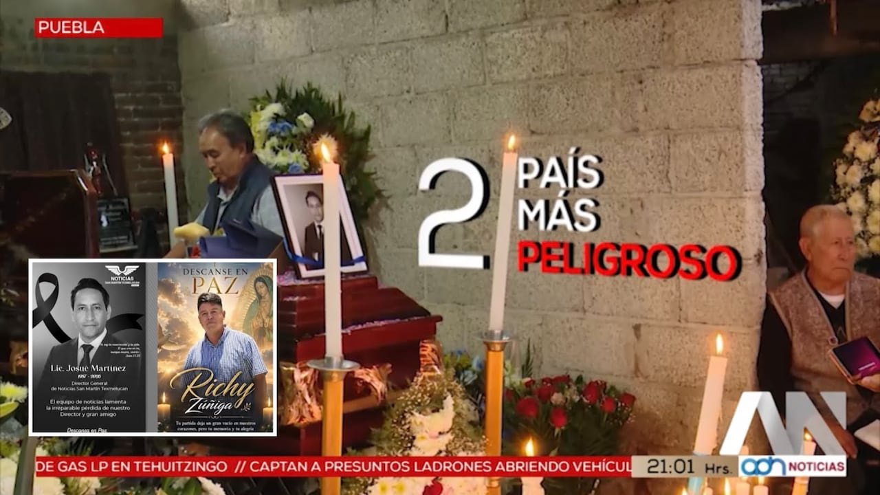 Reportaje de TV Azteca Puebla sobre los asesinatos de los comunicadores Josué Martínez y Ricardo Zúñiga, con el análisis de Thaís Armengol
